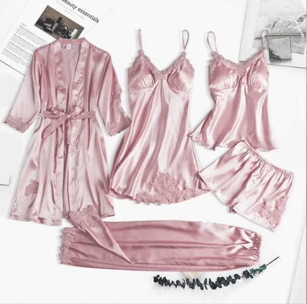 5 piece Silk Nighty
