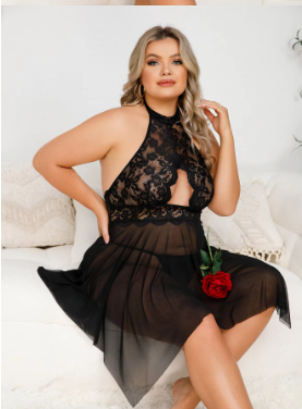 Erotic Cheap Bodysuit Wholesale Women's Lace Sexy Hollow Out Lingerie Fat Girl Big Ladies Hot Nightdress